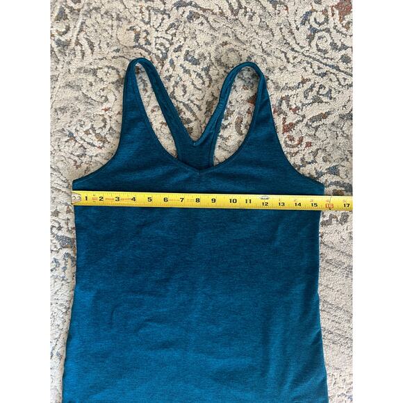 Patagonia Fleur Racerback Activewear Yoga Tank Top Size Medium Teal - Picture 9 of 11